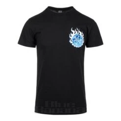 Official Bring Me The Horizon Blue Flame Globe T Shirt (Black)