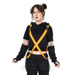 Poizen Industries Dystopian Hoodie (Black/Orange)