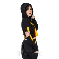 Poizen Industries Dystopian Hoodie (Black/Orange) -Alternative Clothing Store 147329 g