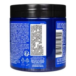 Manic Panic 8oz High Voltage Classic Cream Formula Colour Hair Dye (Rockabilly Blue) -Alternative Clothing Store 147985 mp classic pot 8oz rockabilly blue back