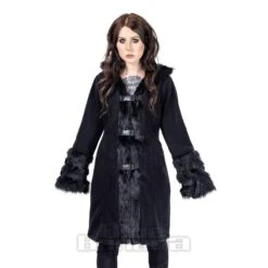 Poizen Industries Circle Coat (Black) -Alternative Clothing Store 148642 b