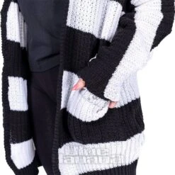 Heartless In A Daze Cardigan (Black/White) -Alternative Clothing Store 148647 g