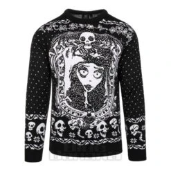 Corpse Bride Skulls Knit Jumper (Black)