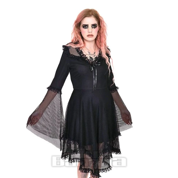 Jawbreaker Fishnet Midi Dress (Black) 5 Jawbreaker Fishnet Midi Dress (Black) - Image 5