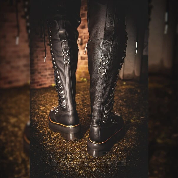 Dr. Martens Dr Martens 28-Eye XTRM Max Virginia Knee-High Platform Boots (Black) 17 Dr. Martens Dr Martens 28-Eye XTRM Max Virginia Knee-High Platform Boots (Black) - Image 17