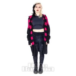 Heartless Willa Striped Cardigan (Black/Pink) -Alternative Clothing Store 1a08e541b2b5b8a9cfd076b1abe3 151786 d