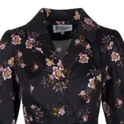 Bleeding Heart Pink Flower Long Sleeve Pencil Dress (Black) -Alternative Clothing Store 1b1a865607b73b1411e08b50b46f 150803 b