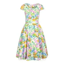 Bleeding Heart Floral Short Sleeve Dress (Multicoloured)