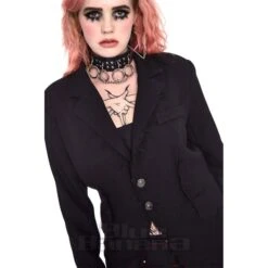 Jawbreaker Raw Edges Blazer Coat (Black) -Alternative Clothing Store 1cfceb735e311532382a78aa3376