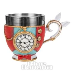 Nemesis Now Pinkys Up White Rabbit Mug (Red/Blue)