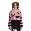 Banned Annabelle Bats Jumper (Black/Pink)