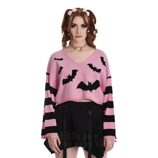 Banned Annabelle Bats Jumper (Black/Pink) 1 Banned Annabelle Bats Jumper (Black/Pink)