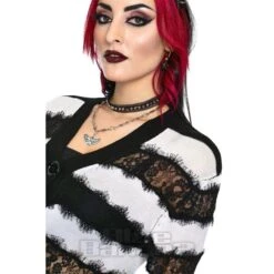 Jawbreaker Lace Stripe Cardigan (White) -Alternative Clothing Store 1e259bd0cfa20445e1f01984c0e1 150617 d