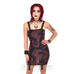 Jawbreaker Skeleton Snake Mini Dress (Black/Red) -Alternative Clothing Store 202d559337ecc71d6ada10cf6ac6 150639 c