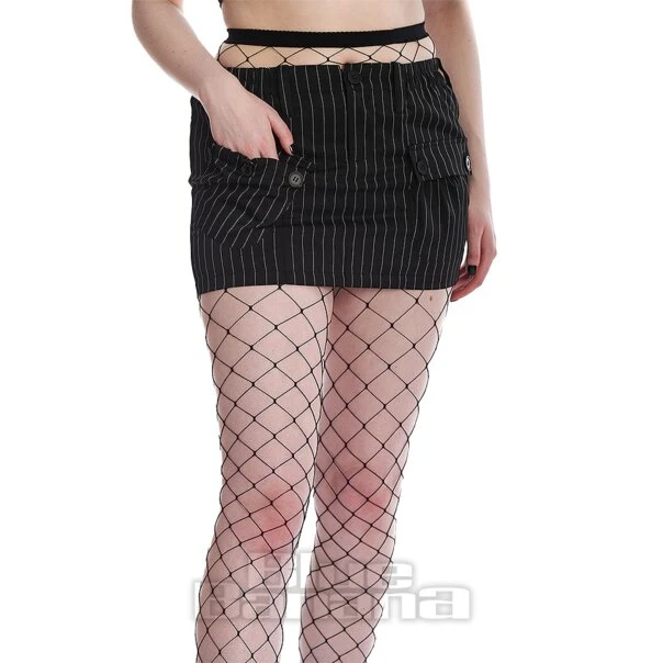 Banned Eudora Pin Stripe Skirt (Black) 5 Banned Eudora Pin Stripe Skirt (Black) - Image 5