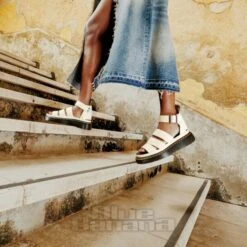 Dr. Martens Dr Martens Clarissa Quad Sandals (White) -Alternative Clothing Store 24568d112386a9d3e3faff7e7d5f