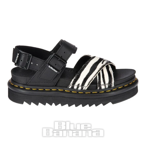 Dr. Martens Dr Martens Voss II Strap Sandals (Black/White) 2 Dr. Martens Dr Martens Voss II Strap Sandals (Black/White) - Image 2