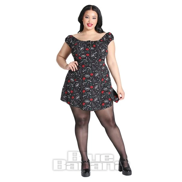 Hell Bunny Lilith Mini Dress (Black) 7 Hell Bunny Lilith Mini Dress (Black) - Image 7