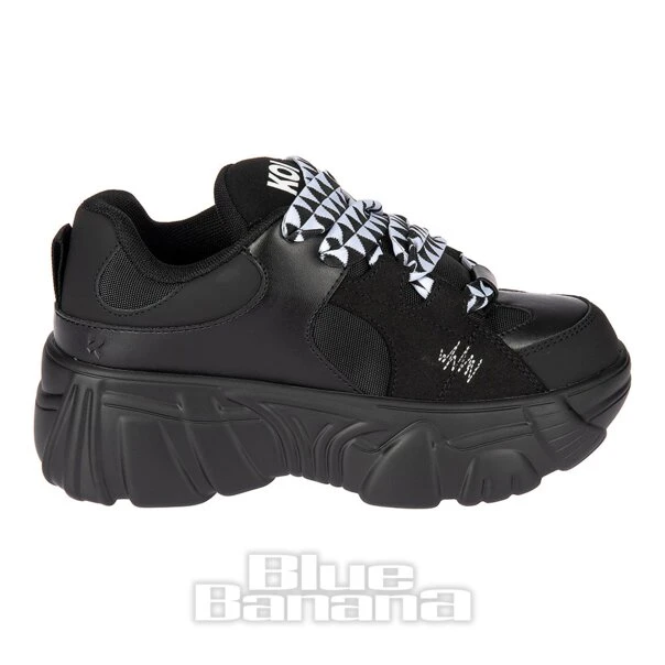 KOI FOOTWEAR Koi Ricta Flip Chunky Sole Trainers (Black/White) 2 KOI FOOTWEAR Koi Ricta Flip Chunky Sole Trainers (Black/White) - Image 2