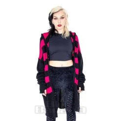 Heartless Willa Striped Cardigan (Black/Pink) -Alternative Clothing Store 2af60e9aa4e08c674c6ce978a0e9 151786 c