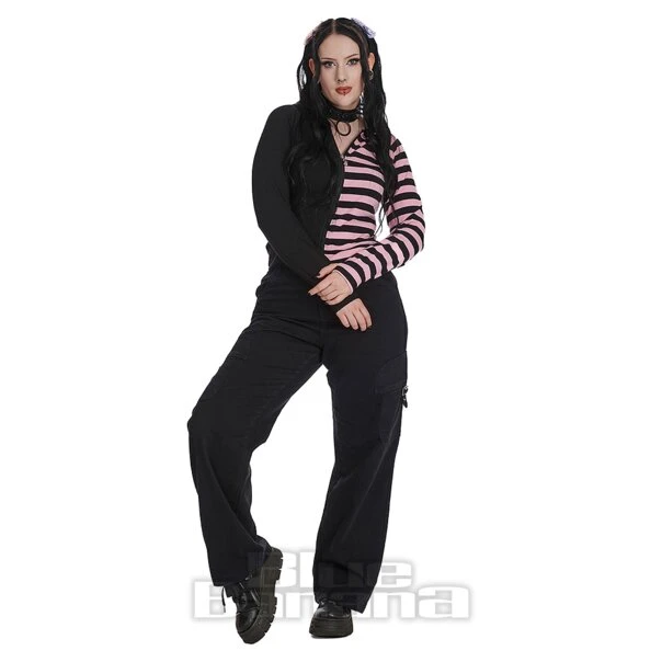 Banned Front Zip Hoodie (Black/Pink) 4 Banned Front Zip Hoodie (Black/Pink) - Image 4