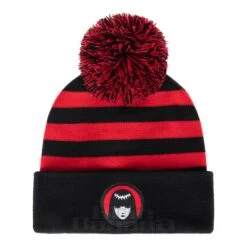 Emily The Strange Striped Bobble Hat (Black/Red)
