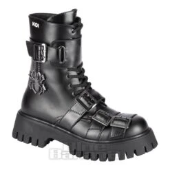 KOI FOOTWEAR Koi Curse Of The Black Widow Platform Boots (Black)