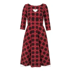 Hell Bunny Date Night Midi Dress (Red) -Alternative Clothing Store 36047933ad5fe6a49b6cc3332d6f