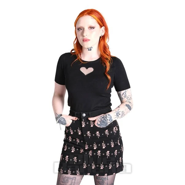 Hell Bunny Lover Skirt (Black) 2 Hell Bunny Lover Skirt (Black) - Image 2