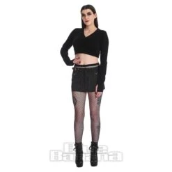 Banned Darina Pinstripe Skirt (Black) -Alternative Clothing Store 3c026613eaaecf5a29fc1706cd31