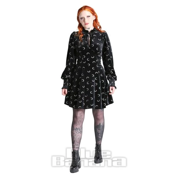 Hell Bunny Misty Moon Dress (Black) 1 Hell Bunny Misty Moon Dress (Black)