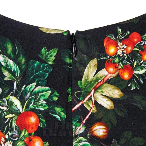 Bleeding Heart Floral Long Sleeve Dress (Black) 4 Bleeding Heart Floral Long Sleeve Dress (Black) - Image 4