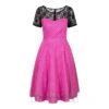 Bleeding Heart Polka Dot Lace Dress (Pink)
