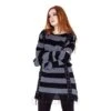 Vixxsin Esmerelda Striped Jumper Dress (Black/Grey)