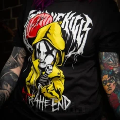 Official Ice Nine Kills Yellow Coat T-Shirt (Black) -Alternative Clothing Store 493b3d0ee2d2ddc4abf73837ad55 ice nine kills t shirt yellow cat coat black 2