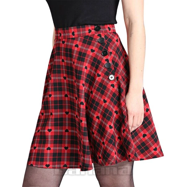 Hell Bunny Date Night Skirt (Red/Black) 4 Hell Bunny Date Night Skirt (Red/Black) - Image 4