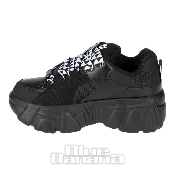 KOI FOOTWEAR Koi Ricta Flip Chunky Sole Trainers (Black/White) 4 KOI FOOTWEAR Koi Ricta Flip Chunky Sole Trainers (Black/White) - Image 4