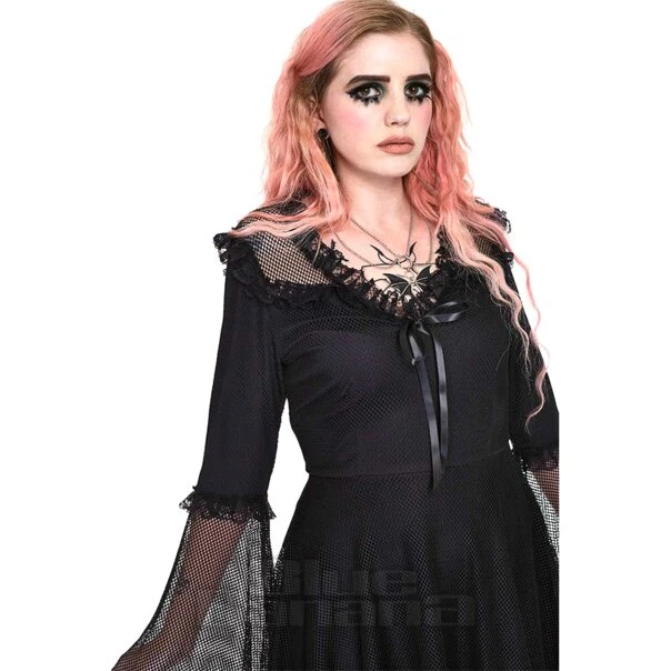 Jawbreaker Fishnet Midi Dress (Black) 6 Jawbreaker Fishnet Midi Dress (Black) - Image 6