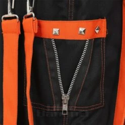 Banned Strap Trousers (Black/Orange) -Alternative Clothing Store 4de11121604120517ec043c7dcd9