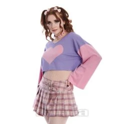 Banned Nori Jumper (Pink/Lilac) -Alternative Clothing Store 529d7c55761dcec12600201b5157
