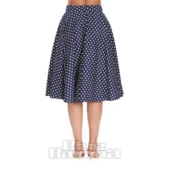 Banned Polka Dot Swing Skirt (Navy) -Alternative Clothing Store 53a402fc3121eb468928b4f1a2fe 151981 b
