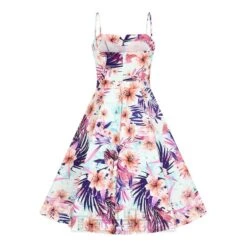 H&R London Floral Ida Swing Dress (Multi) -Alternative Clothing Store 5664d4aabc0a66aebde0c58b61bb