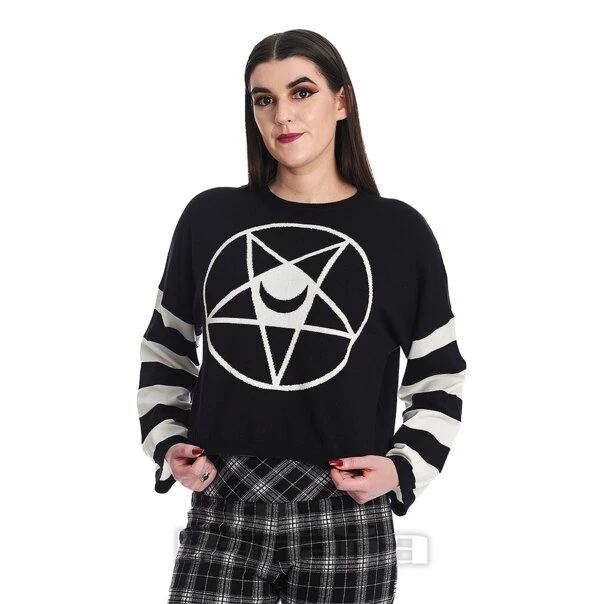 Banned Moloch Pentagram Jumper (Black) 1 Banned Moloch Pentagram Jumper (Black)