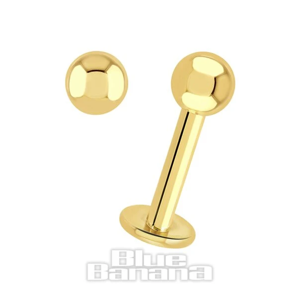 Blue Banana Plasma Gold 1.6mm Labret (Gold) 2 Blue Banana Plasma Gold 1.6mm Labret (Gold) - Image 2