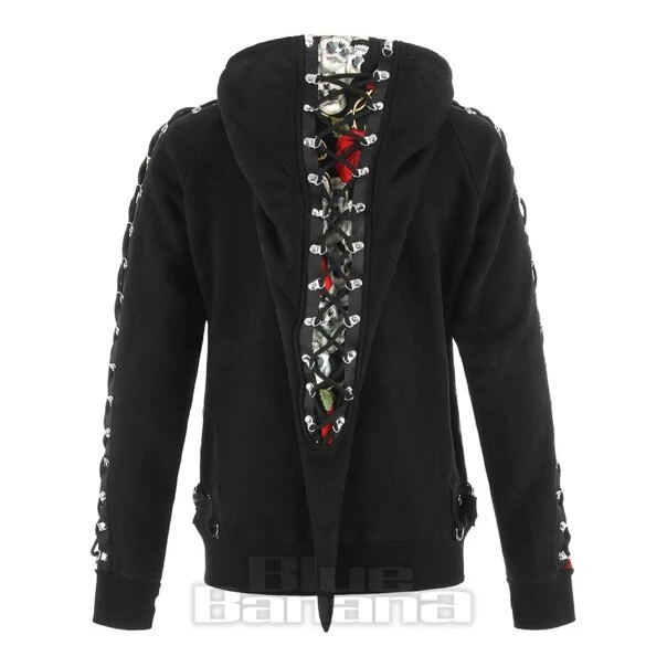 Banned Pixie Skull Hoodie (Black) 2 Banned Pixie Skull Hoodie (Black) - Image 2
