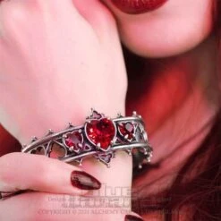 Alchemy Gothic Elizabethan Bangle -Alternative Clothing Store 68630 red d