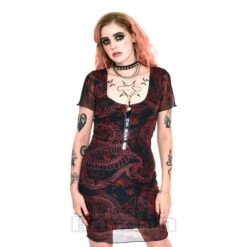 Jawbreaker Skeleton Snake Mesh Dress (Black/Red) 7 Jawbreaker Skeleton Snake Mesh Dress (Black/Red) -Alternative Clothing Store 68f17136a3c6104ae415ab1758bb 150634 b