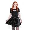 Hell Bunny Misty Moon Skirt (Black)