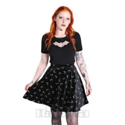 Hell Bunny Misty Moon Skirt (Black)