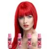 Crazy Color Semi-Permanent Hair Dye 4 Pack 100ml (Fire Red)